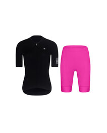 RIVANELLE Cycling short sleeve jersey and shorts - VICTORIOUS LADY - cyclamen/black
